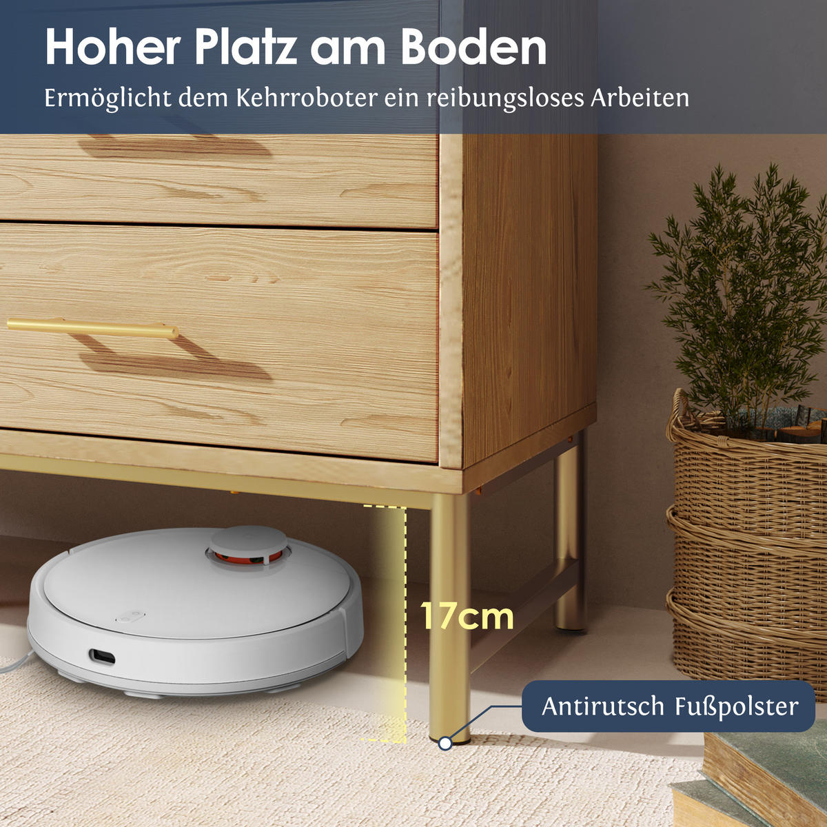 KOMMODE in Eichenfarben Sideboard mit 6 Schubladen für Wohnzimmer und Schlafzimmer, B120/T40/H77 cm - Eichefarben/Goldfarben, Holzwerkstoff/Metall (120/74/40cm) - STILVORA