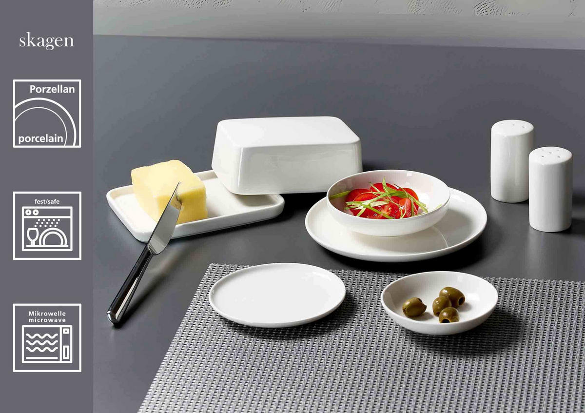 BEILAGENTELLER Skagen weiß ø 12 cm 12er Set - Weiß, Keramik (12cm) - Ritzenhoff Breker