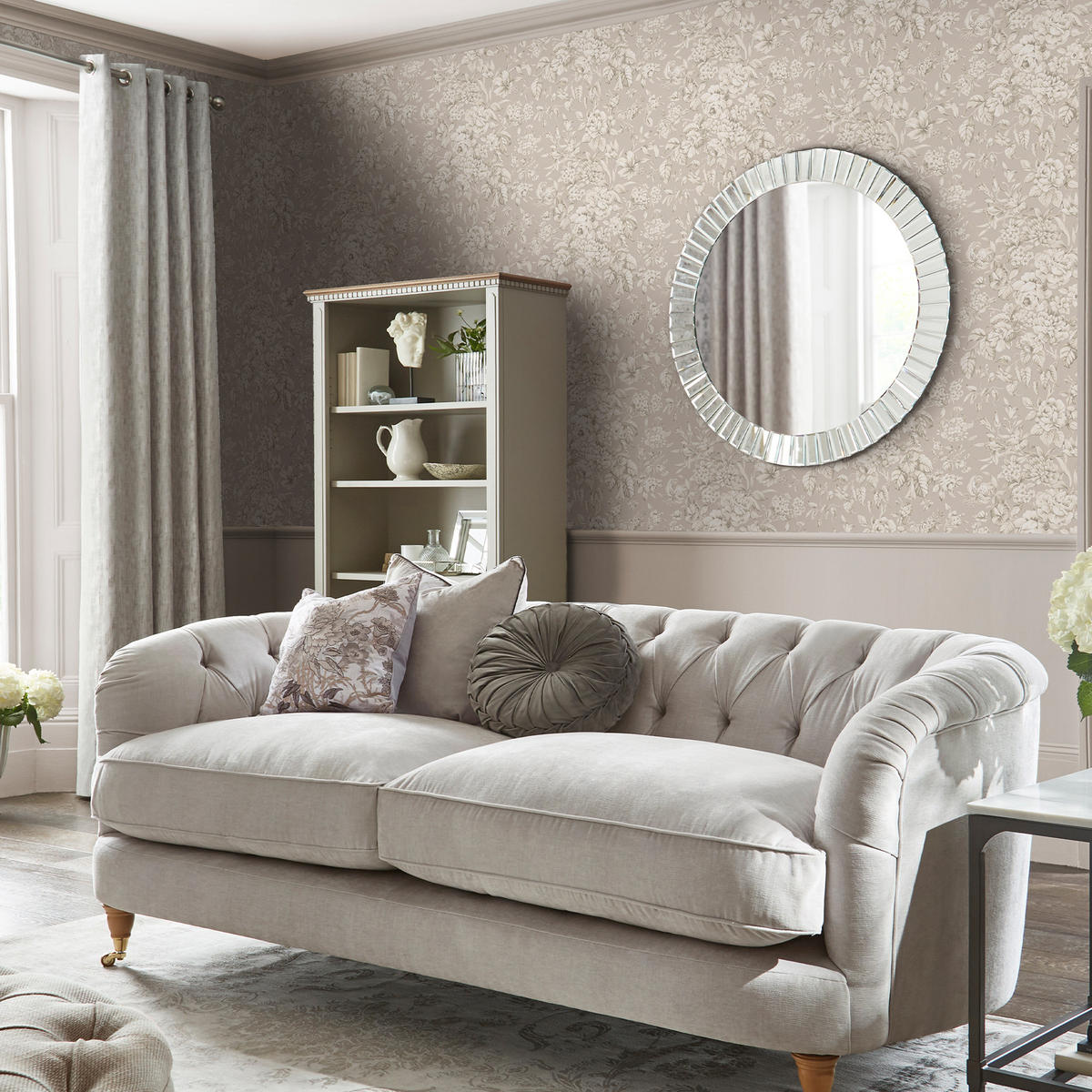 VLIESTAPETE Heledd Blooms Dove Grey - Grau, Papier/Kunststoff (52/1000cm) - Graham & Brown