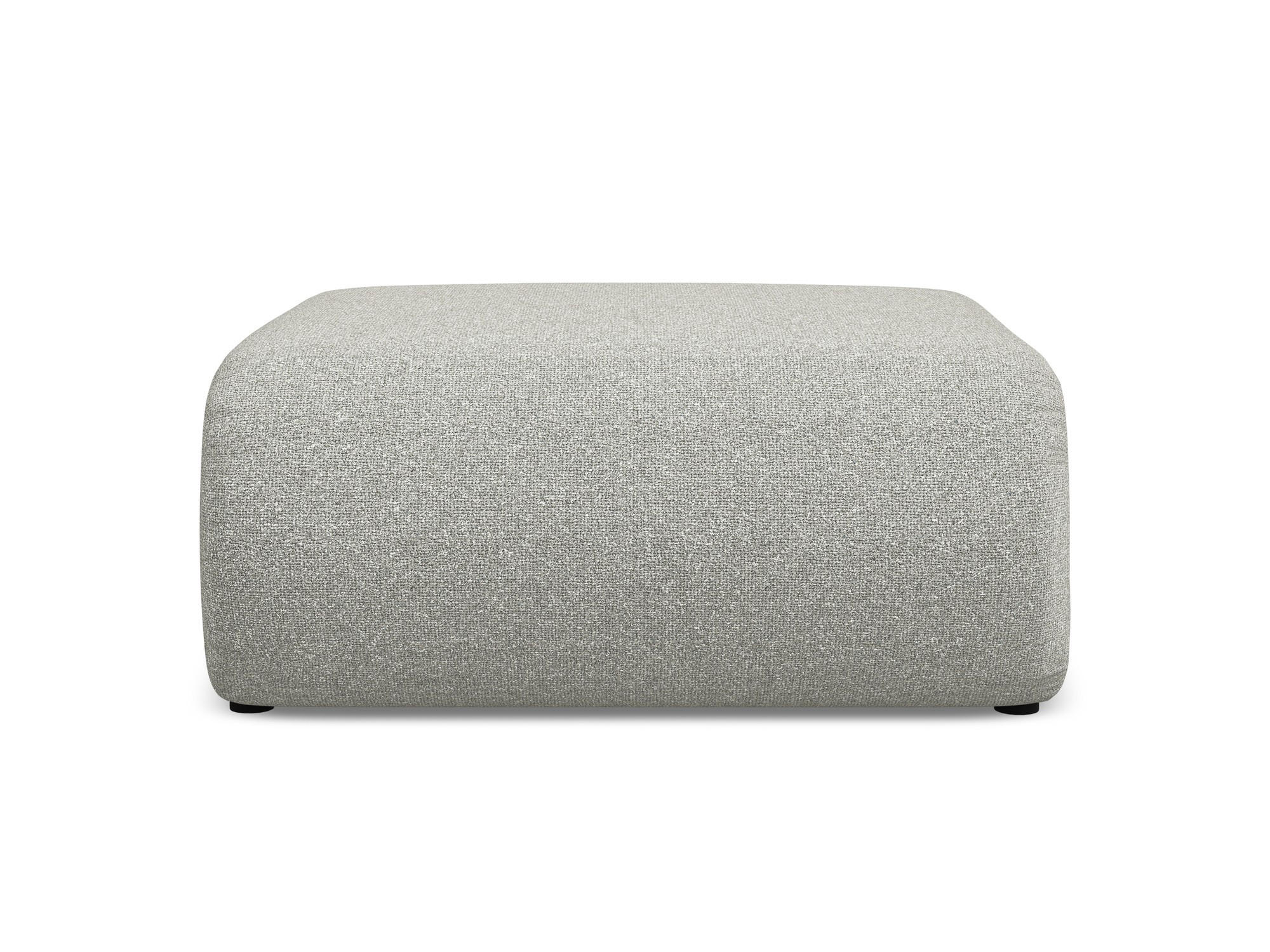 POUF Strukturstoff Stoff Grau - Hellgrau/Schwarz, Kunststoff/Textil (94/40/89cm) - Makamii