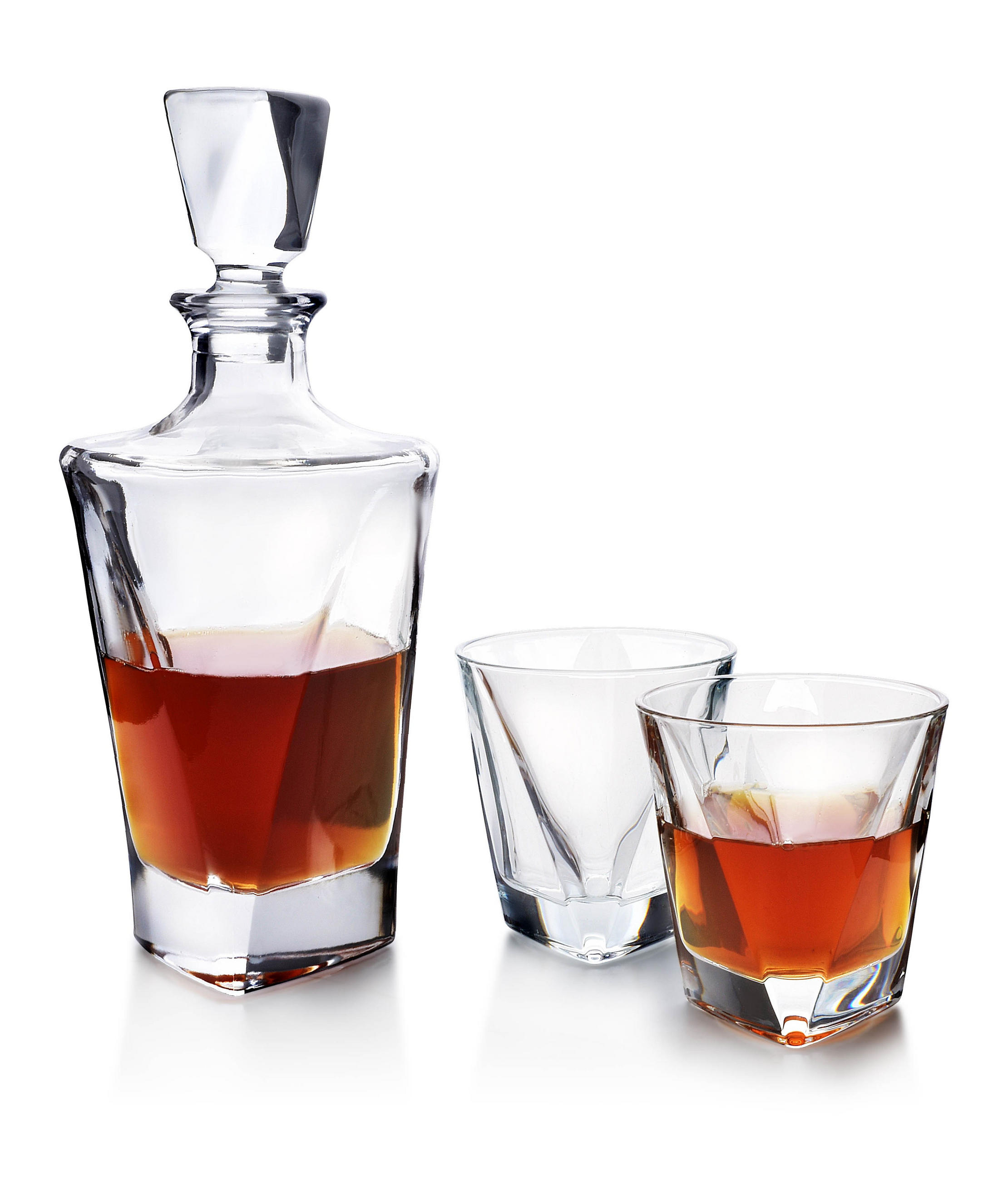 DEKANTER mit Gläser Eva Transparent 33.5/13/30 cm Glas - Transparent, Glas (0.78L) - Mondex