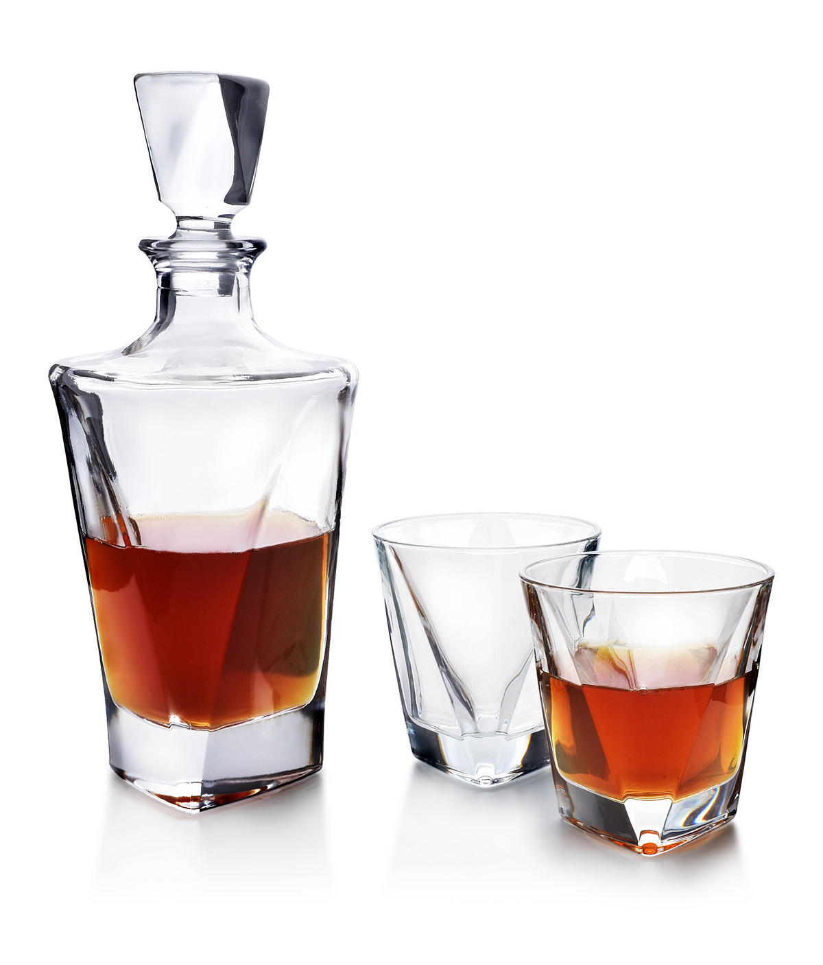 DEKANTER mit Gläser Eva Transparent 33.5/13/30 cm Glas - Transparent, Glas (0.78L) - Mondex