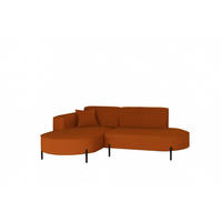 ECKSOFA L-Form Designer Modena Rein Stoff Cord Kupfer Links - Rostfarben, Holz (239/165cm) - Kaiser Möbel