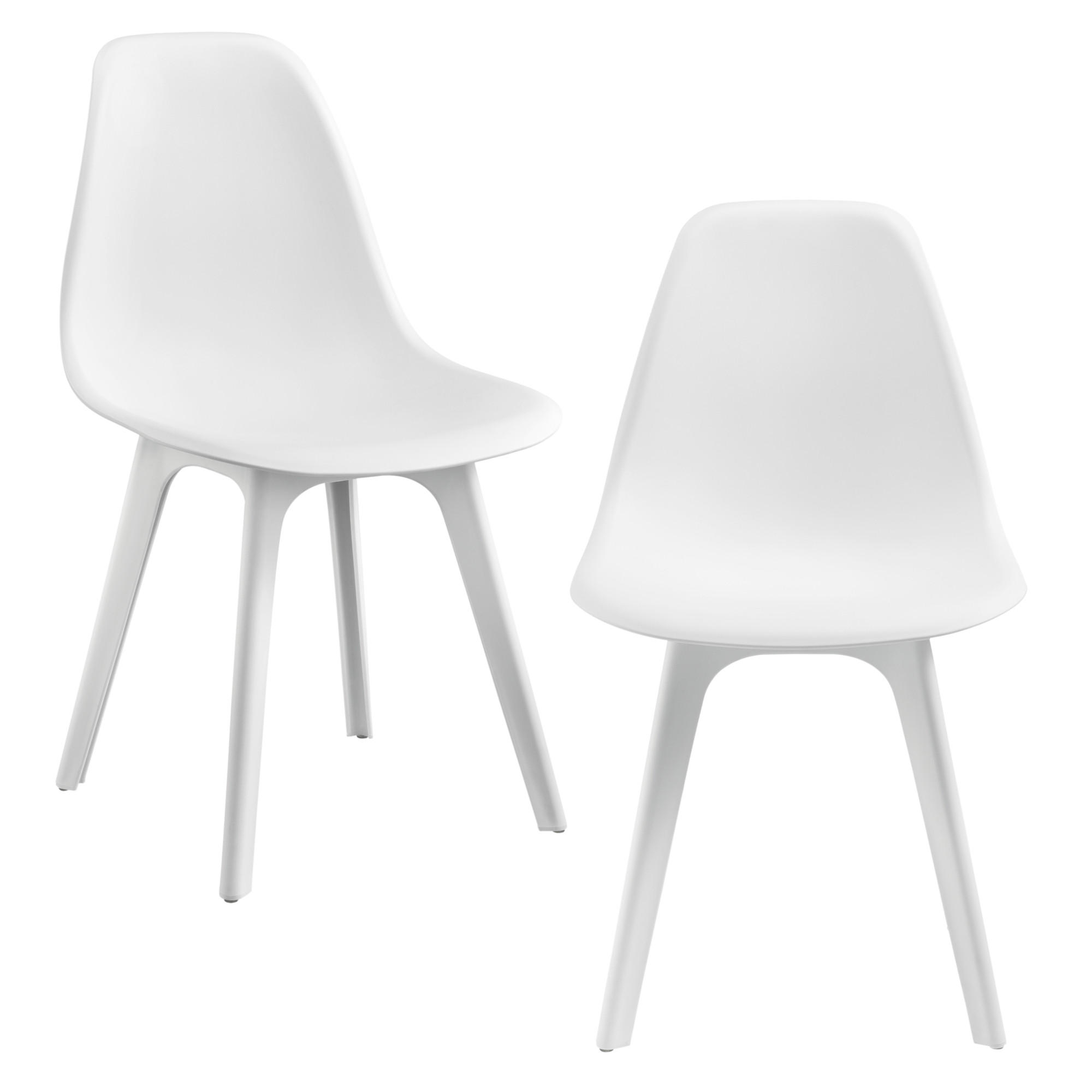 ESSZIMMERSTUHL-SET 2 TLG. Brevik - Weiß, Textil (54/83/48cm) - [en.casa]