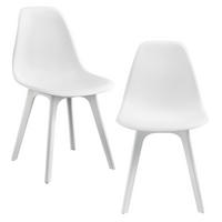 ESSZIMMERSTUHL-SET 2 TLG. Brevik - Weiß, Textil (54/83/48cm) - [en.casa]