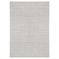 TEPPICH Kurzflor 3D-Muster Polypropylen Wohnzimmer Silber Rechteckig 240x340 - Silberfarben, Textil (240/340cm) - KADIMA DESIGN