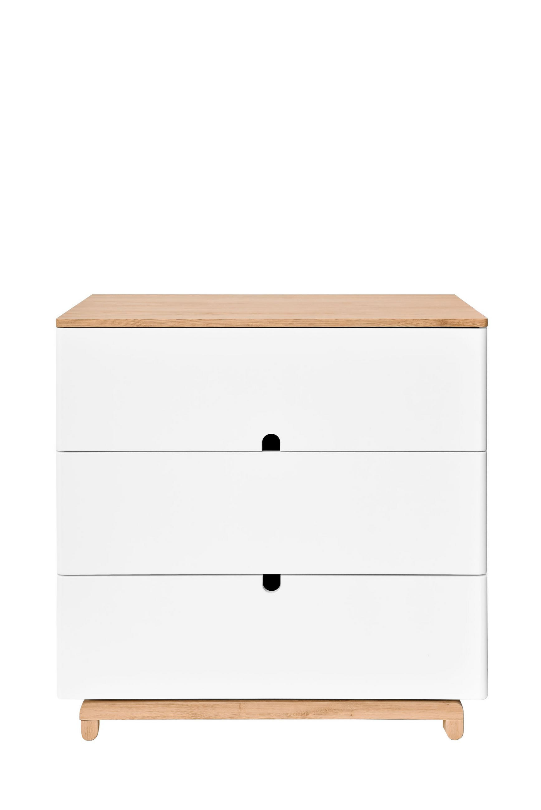 KINDERKOMMODE Nomi – rustikale Eleganz und Funktionalität - Weiß, Holzwerkstoff (90/90/50cm) - RAUMHIRSCH FURNITURE