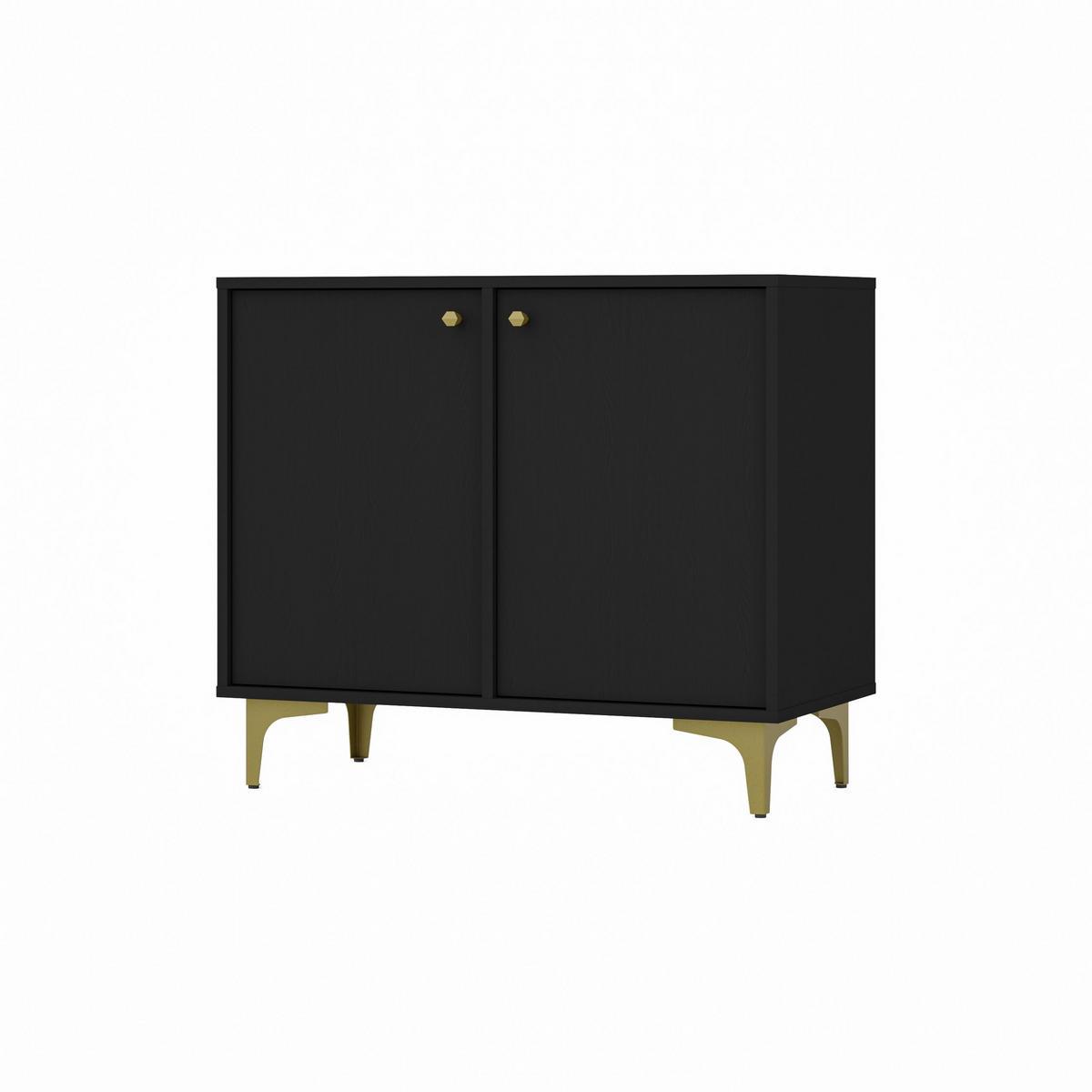 KOMMODE TORINO 84/72/41 cm mit 2 Türen Graphitfarben - Graphitfarben, Holzwerkstoff (84/72/41cm) - MASSENO