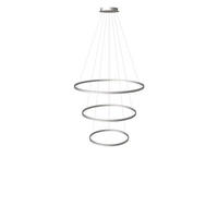 LED-HÄNGELAMPE 3er Ring Aluminium Ø 100 | 80 | 60cm - Alufarben, Metall (1.3/100/3.3cm) - s.luce