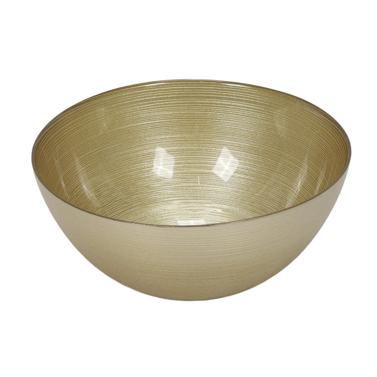 DEKOSCHÜSSEL aus Glas Golden 21/21/9 cm - Goldfarben, Glas (21/9/21cm) - Home Styling Collection