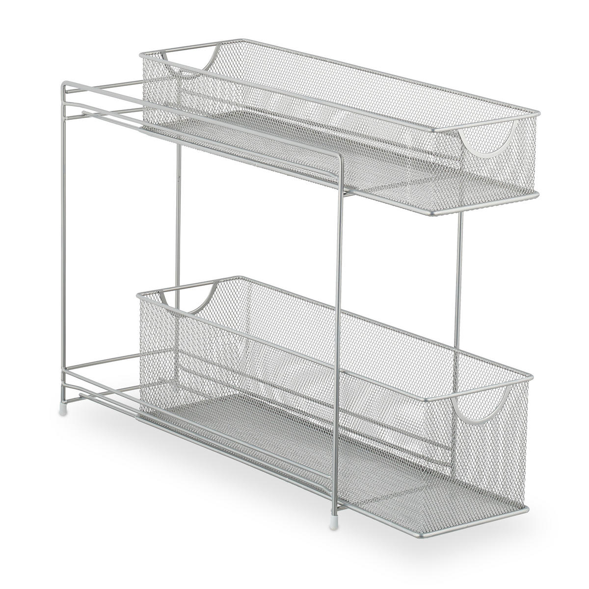 ORGANIZÉR do kuchynskej skrinky - strieborná, kov/plast (15/40/46cm) - Relaxdays