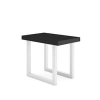 KONSOLENTISCH ausziehbar 58 bis 180cm, für 8 Gäste, schwarz, 90/58/73cm - Schwarz, Holzwerkstoff (90/180/73cm) - Skraut Home