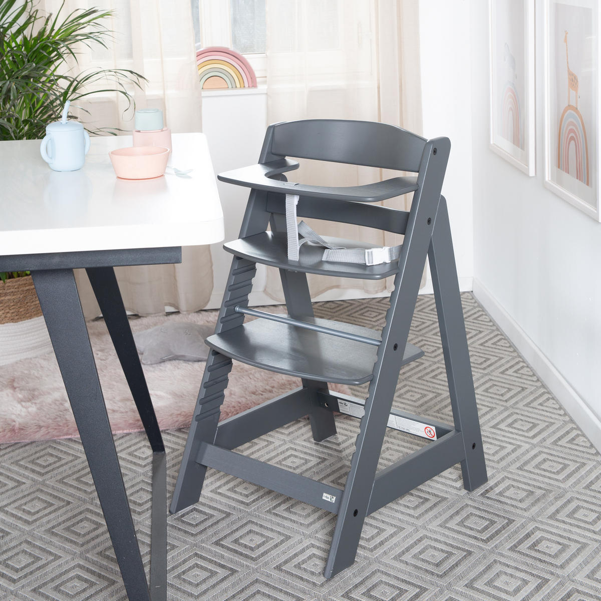 KINDERHOCHSTUHL Sit Up Flex Anthrazit - Anthrazit, Holzwerkstoff (44.5/80/54cm) - Roba