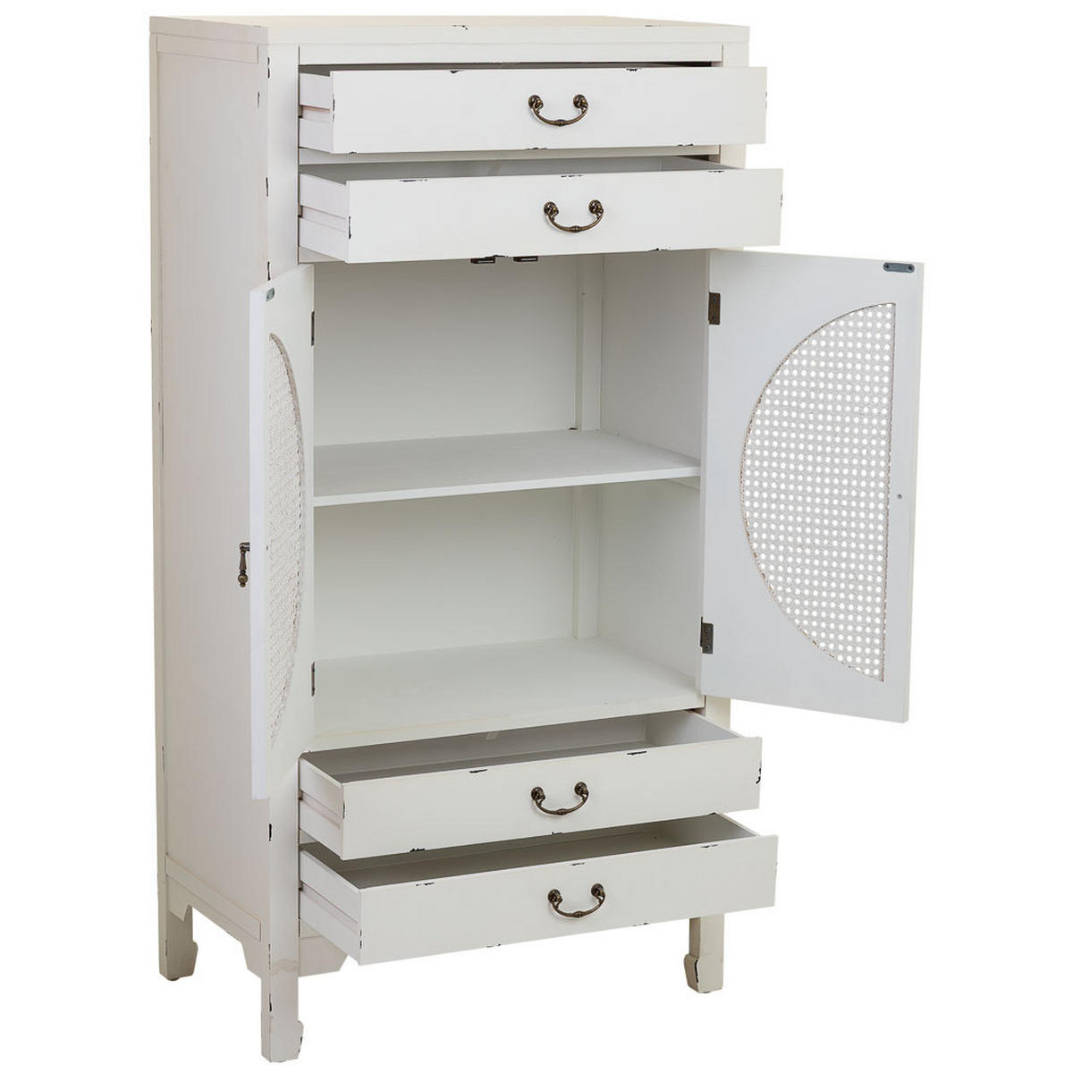 SCHRANK aus Holz, weiß, 70x40x135cm - Weiß, Holz (70/135/40cm) - Wanderlust