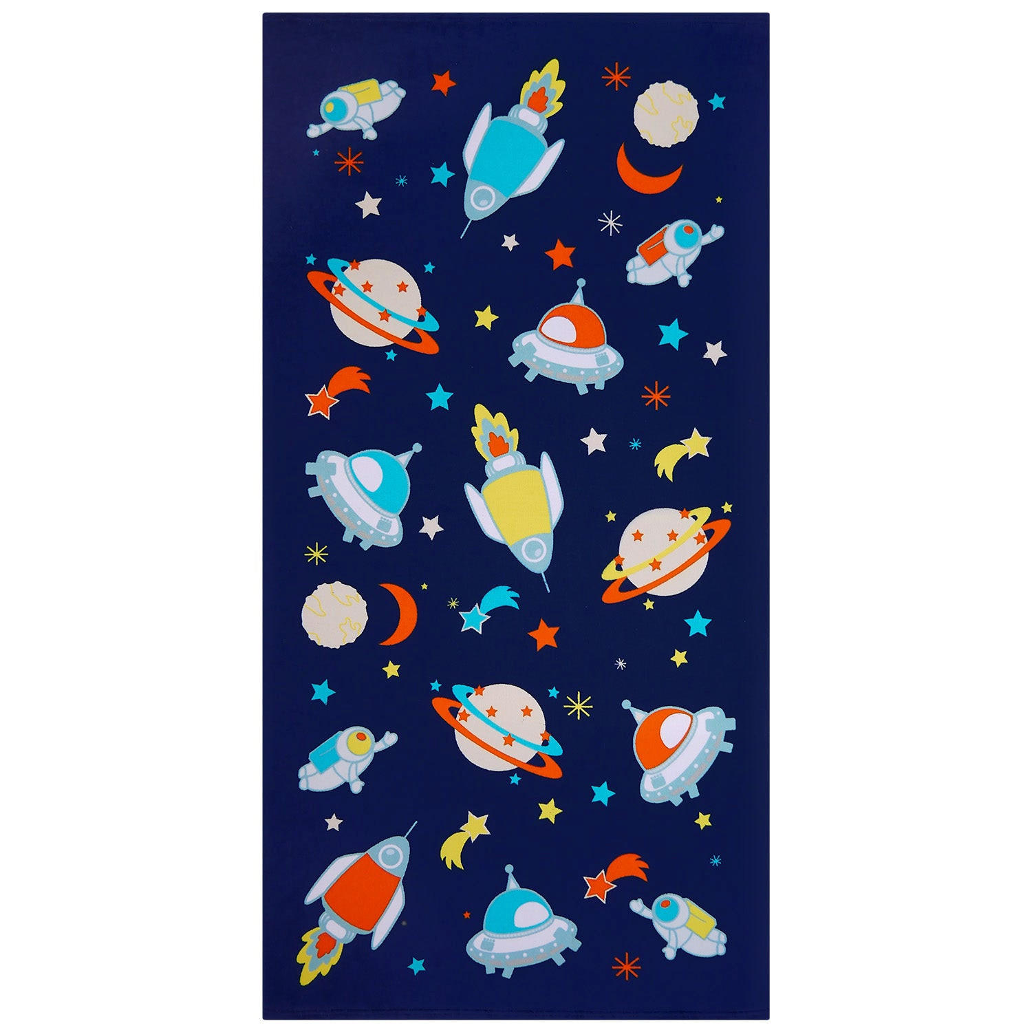STRANDTUCH Kinder Mikrofaser Blau 70x140 250g/m² - Galaxy - Blau, Textil (140/70cm) - LE COMPTOIR DE LA PLAGE