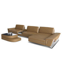 LEDERSOFA Bari L - Beige, Leder (369/197cm) - Sofa Dreams