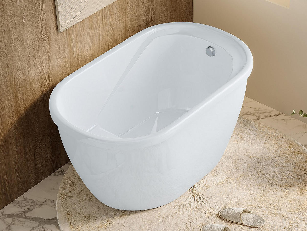 SITZBADEWANNE - 1 Person - Acryl - Weiß - - Weiß, Kunststoff (120/65/75cm) - Vente-Unique