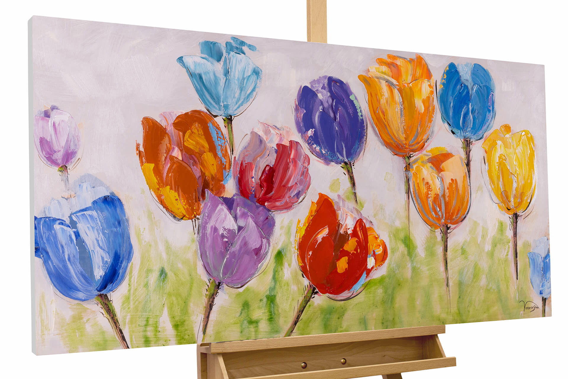 ACRYLBILD HANDGEMALT 120/60 cm - Multicolor, Holz/Textil (120/60cm) - KUNSTLOFT