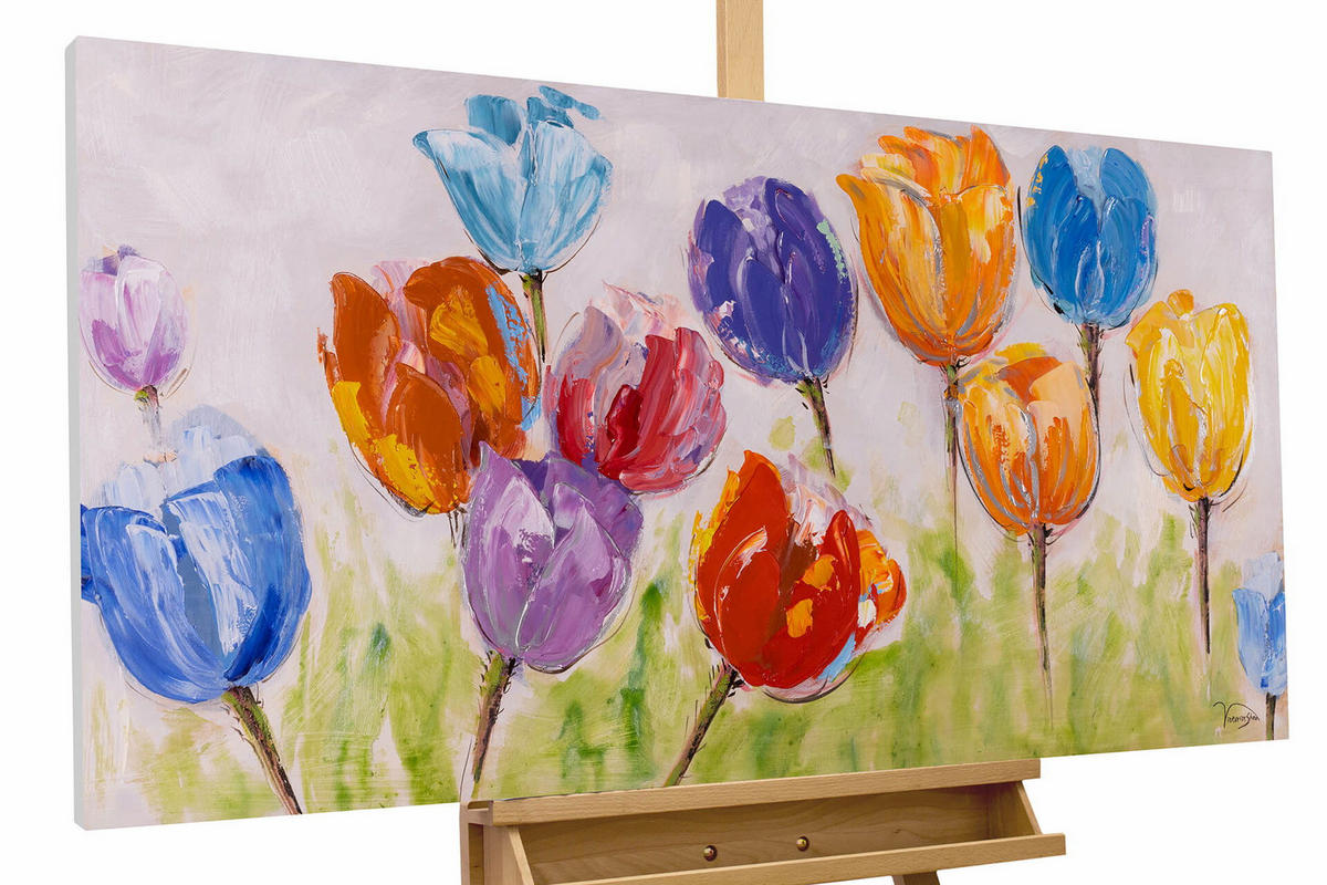 ACRYLBILD HANDGEMALT 120/60 cm - Multicolor, Holz/Textil (120/60cm) - KUNSTLOFT