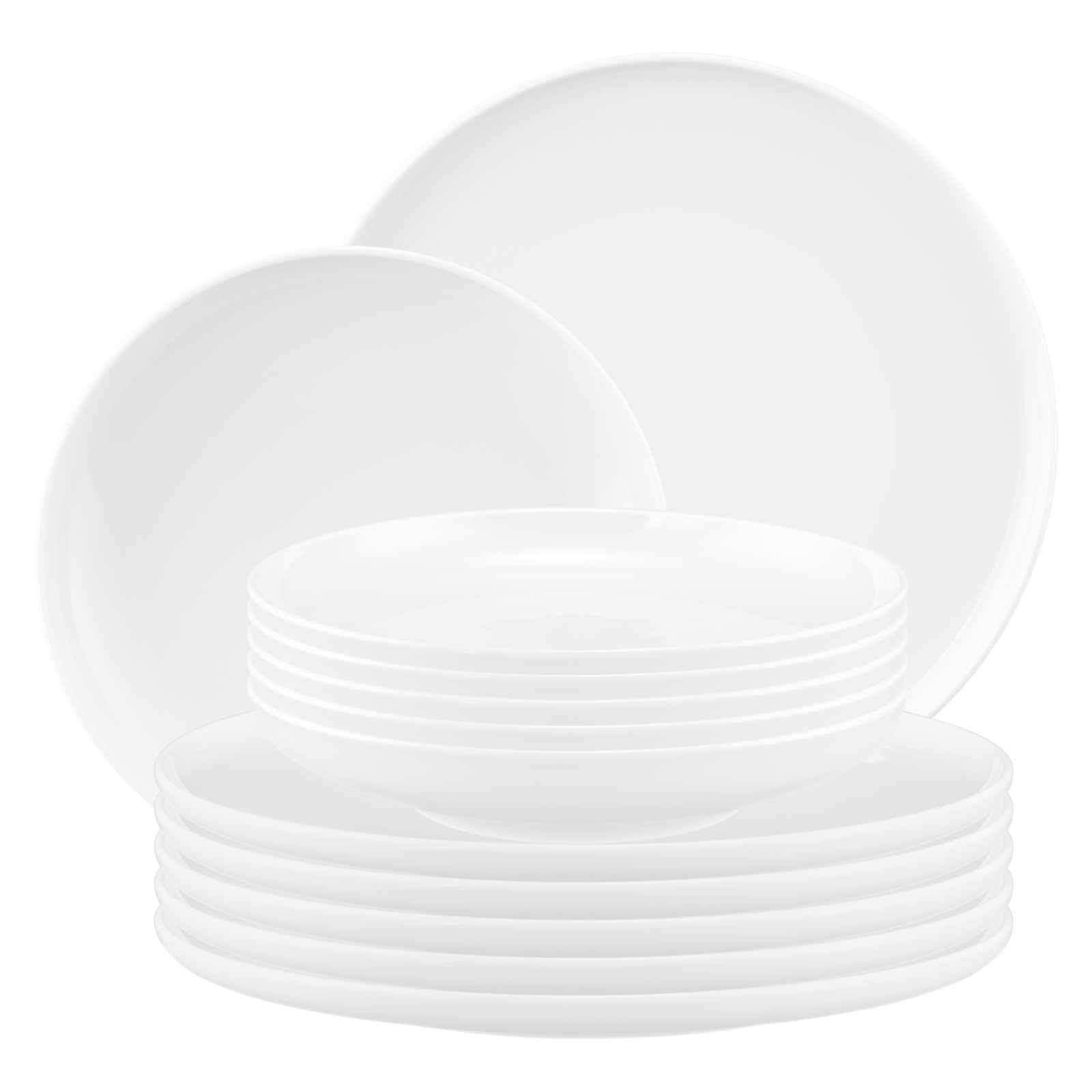 TAFELSERVICE Sento Home weiß 12er Set - Weiß, Keramik (32.3/23.5/32.3cm) - Seltmann Weiden