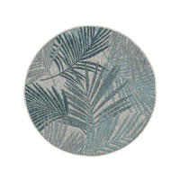 VNITŘNÍ a venkovní kulatý koberec Cleo Modrá ø 150 cm kulatý - modrá, textil/umělá hmota (150/150cm) - benuta Nest