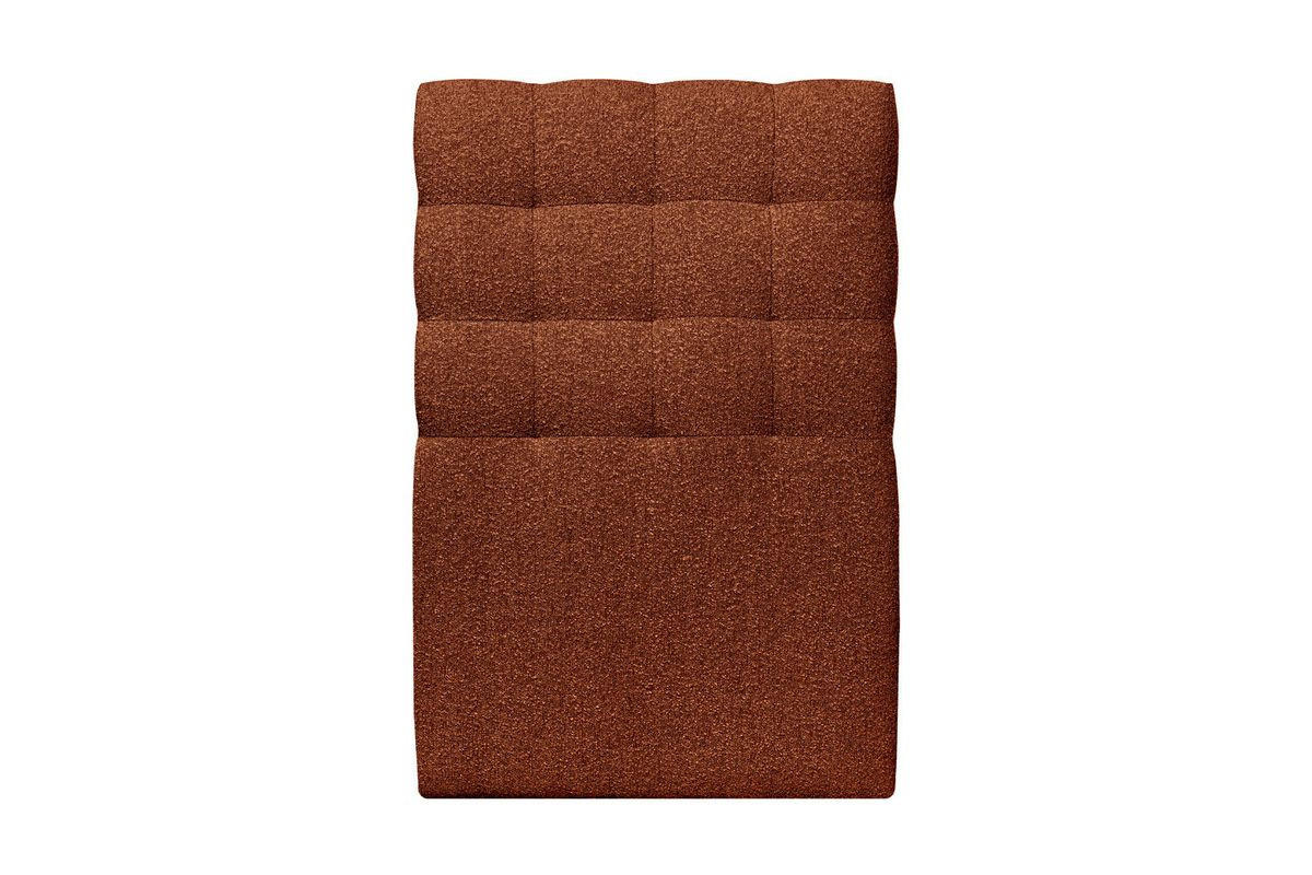 KOPFTEIL gepolstert - Gesteppt – Terrakotta-Bouclé-Stoff - 90 cm - Beige/Terracotta, Karton/Holz (90/120/10cm) - Sommeil de Plomb
