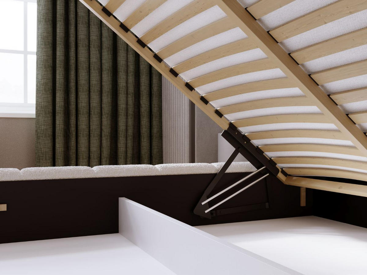 POLSTERBETT Orio 160x200 Beige - Beige, Textil (160/200cm) - Graingold