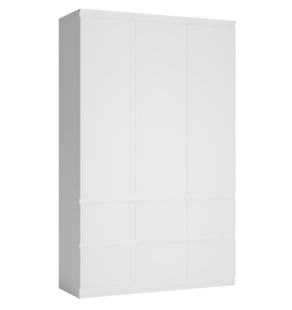 KLEIDERSCHRANK Boston weiß/weiß hg 136,4 / 58,5 / 213cm - Weiß, Holz/Holzwerkstoff (137/213/59cm) - Feldmann-Wohnen