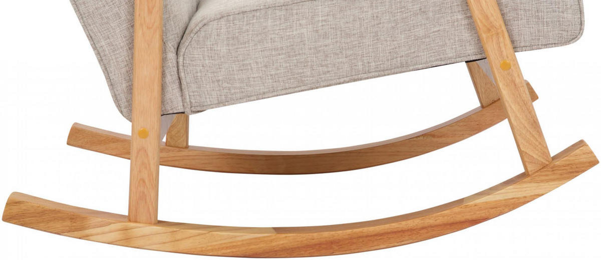 SCHAUKELSTUHL Stoff creme - Creme, Holz/Textil (67/82/92cm) - CLP