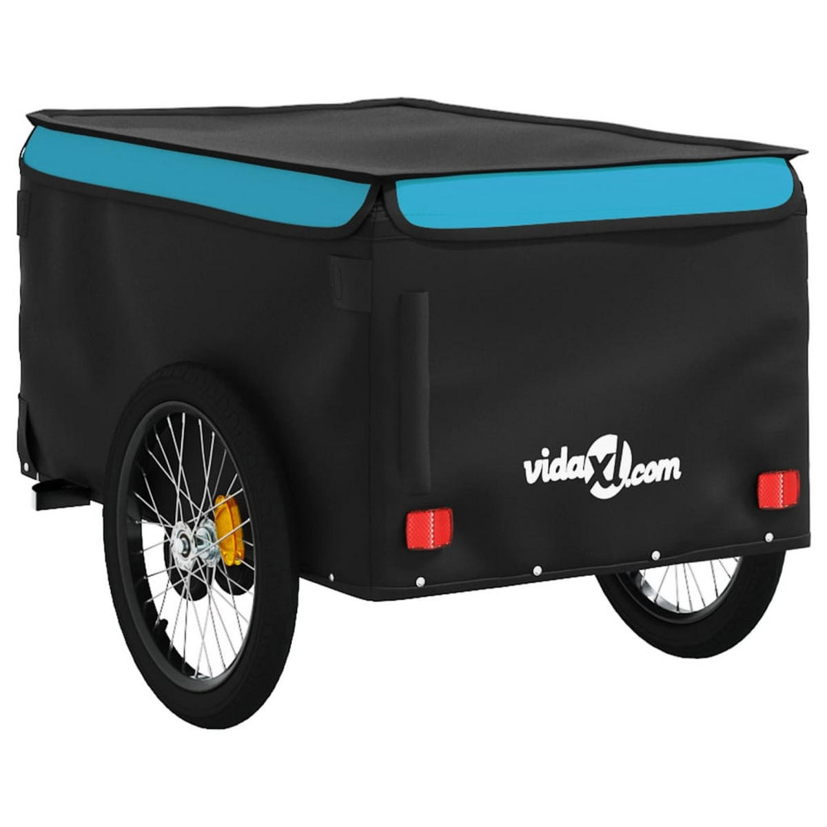 FAHRRADANHÄNGER Schwarz Und Blau 45 Kg Eisen - Blau, Metall (68/83/137cm) - vidaXL