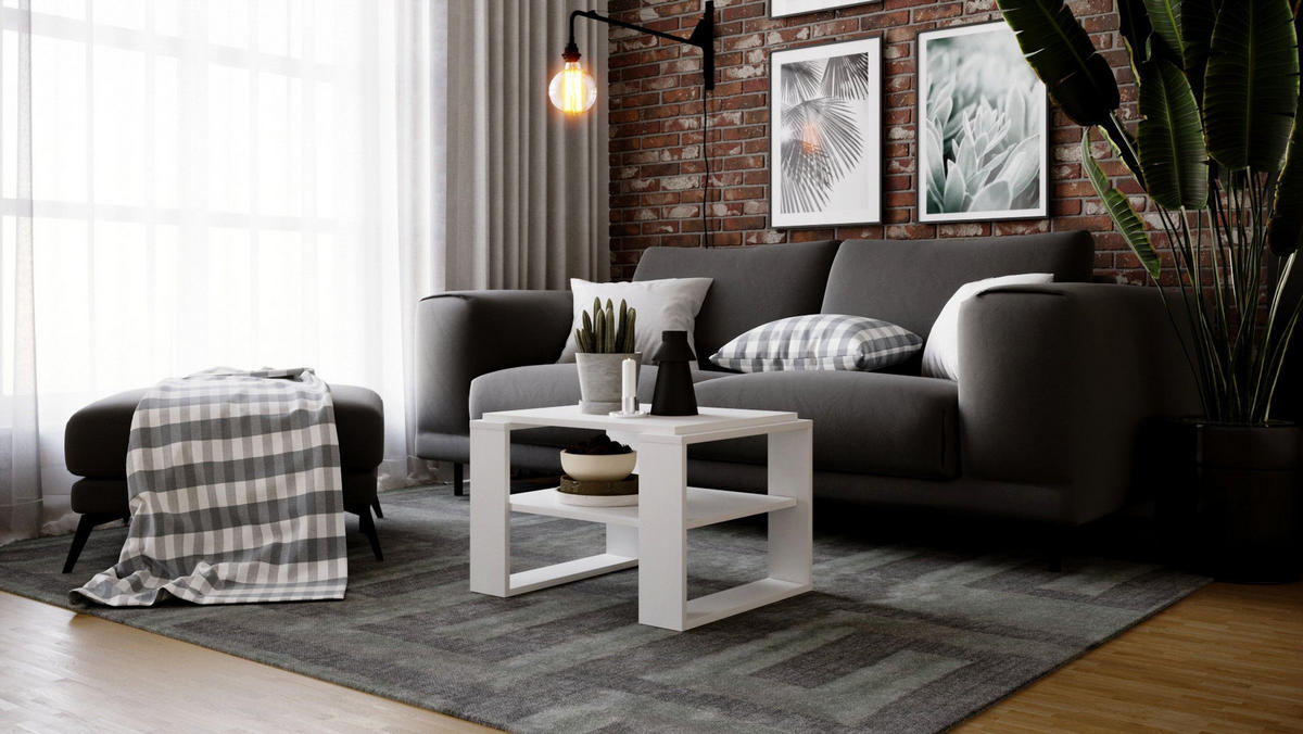 COUCHTISCH KAJA 61 - Weiß, Holz (54/61/44cm) - Mat-Haus