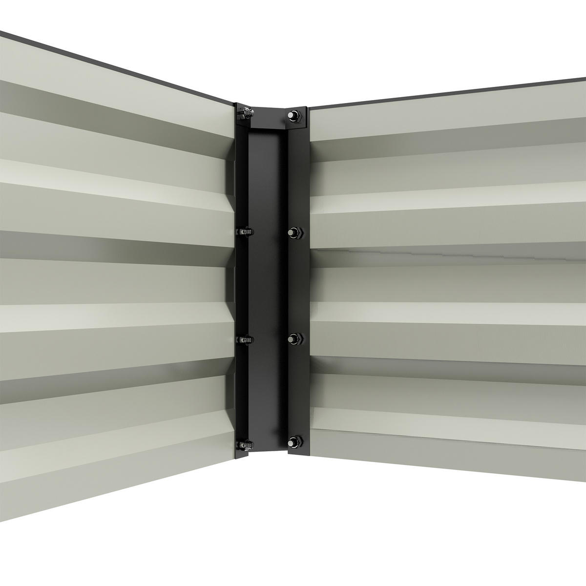 HOCHBEET DE-12160 rechteckig 150/70/30 cm mit offenem Boden Schwarz - Schwarz, Metall (150/30/70cm) - ComfortXL