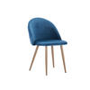 ESSZIMMERSTUHL LILLY - Blau/Eichefarben, Textil/Metall (55/79/51cm) - SAM
