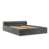 POLSTERBETT Solvo mit Stauraum 180/200 cm Stahl im Kronos Stoff - Schwarz/Naturfarben, Holz/Holzwerkstoff (180/200cm) - AltaBeds