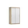 SCHIEBETÜRENSCHRANK - NOAH 04 Sonoma + Weiß - Weiß/Sonoma Eiche, Holzwerkstoff/Metall (120/200/61cm) - Möblo