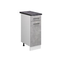KÜCHENUNTERSCHRANK R-Line Beton 30 cm, AP Anthrazit - Schieferfarben/Weiß, Holzwerkstoff (30/81.6/60cm) - Vicco