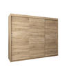 SCHWEBETÜRENSCHRANK 200/250/62 3-türig - Silberfarben/Sonoma Eiche, Holz/Kunststoff (250/200/62cm) - MÖBEL KRYSPOL