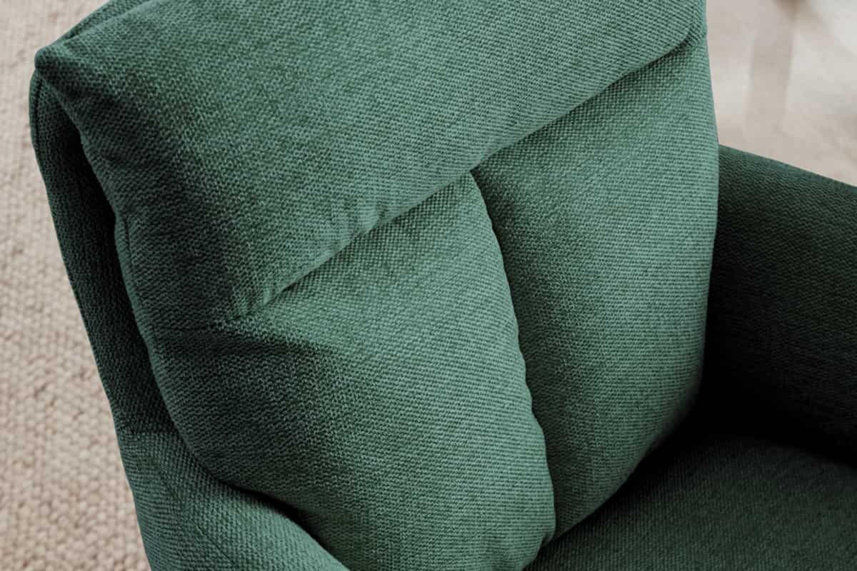 STUHL BIG GEORGE Strukturstoff Grün 90 cm - Schwarz/Grün, Textil/Metall (60/92/67cm) - riess-ambiente