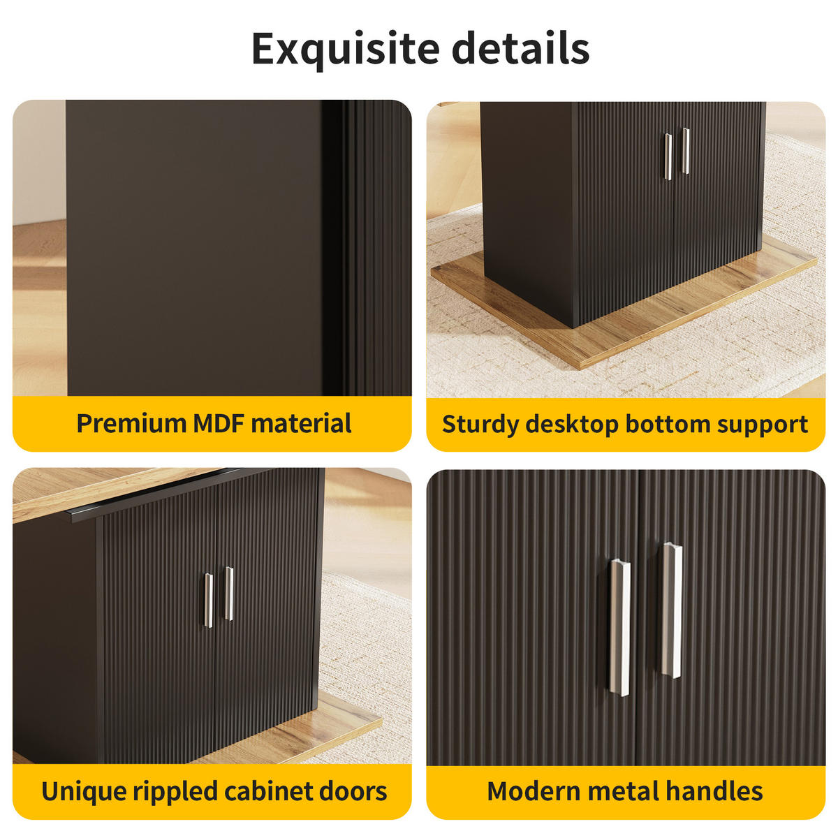 AUSZIEHTISCH Natur/Schwarz 110-140/70/76 cm - Schwarz, Holz (70/140/76cm) - PANGIVO