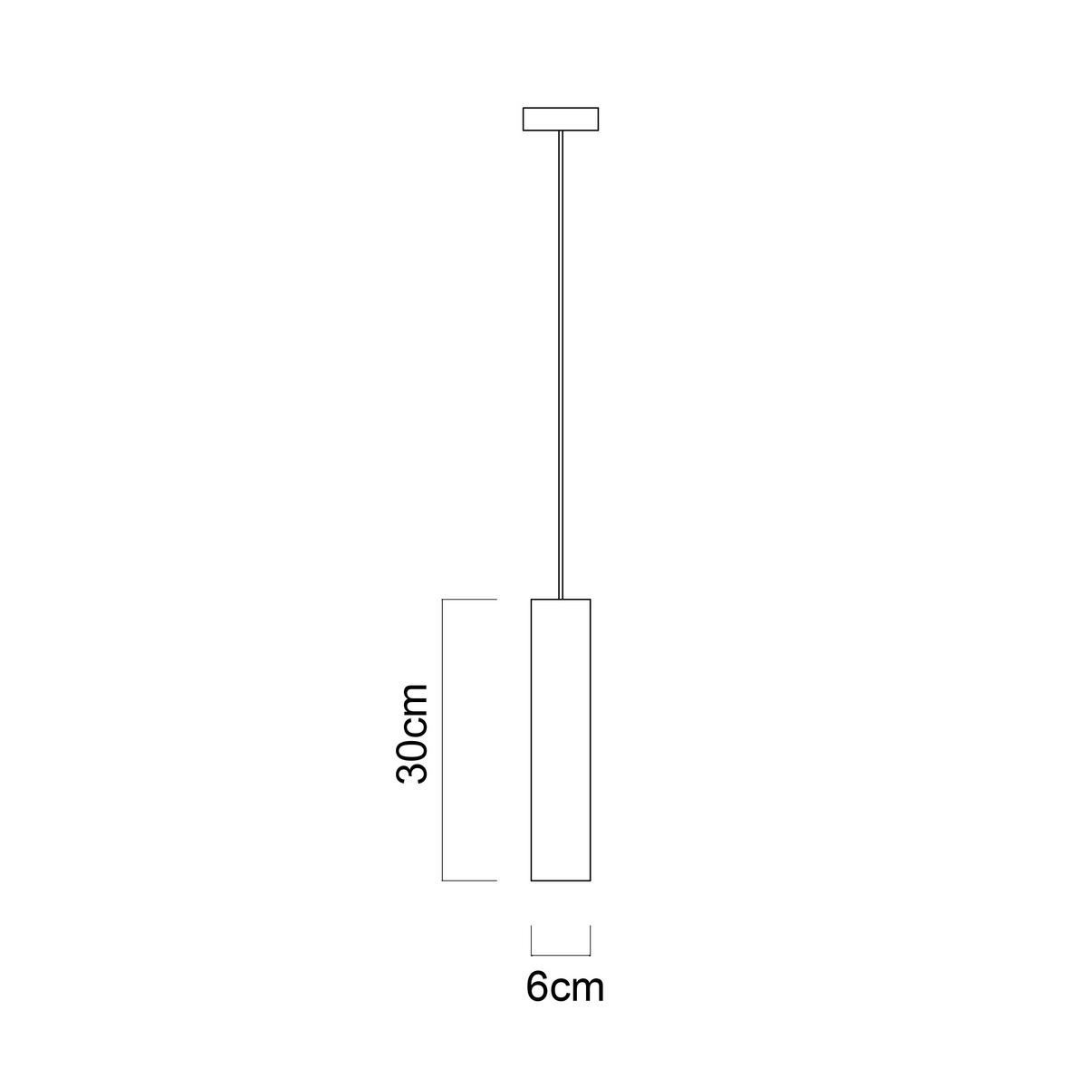 HÄNGELEUCHTE - Grün, Metall (6/6/30cm) - Lumicom