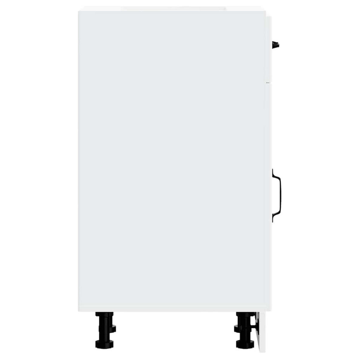 KÜCHENUNTERSCHRANK Lucca mit Tür, Schublade 30/46/81,5 cm aus Holzwerkstoff Weiß - Weiß, Holz (30/81.5/46cm) - vidaXL