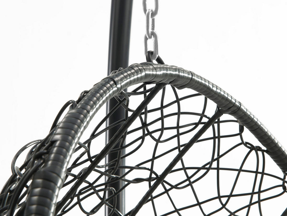 HÄNGESESSEL Fogo - Grau, Metall (90/195/95cm) - MIRJAN24