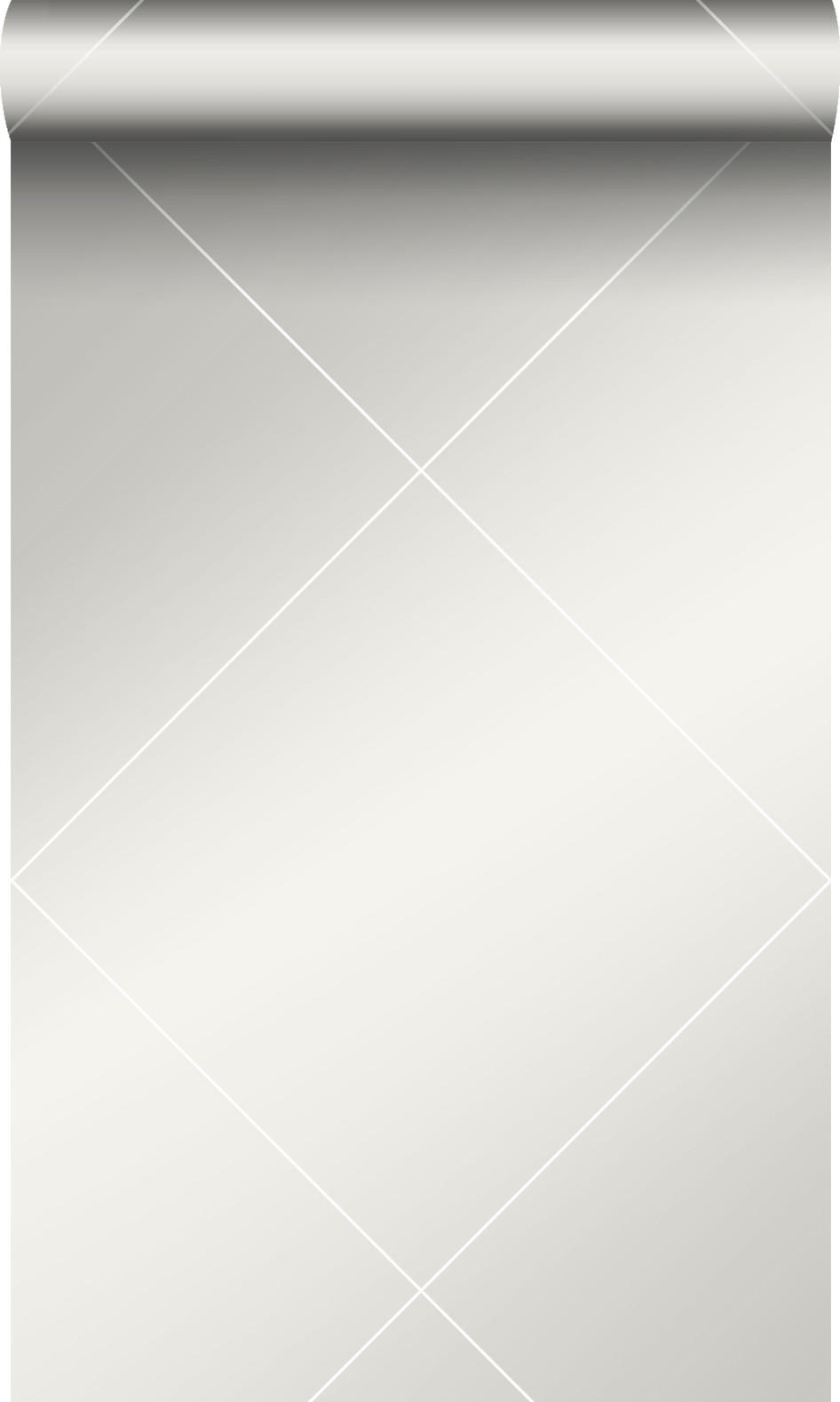 TAPETE grafische Linien 53 cm x 10.05 m - Weiß, Papier (53/1000cm) - Origin Wallcoverings