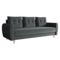 SCHLAFSOFA Palermo - Naturfarben/Grau, Holz/Textil (227/95/82cm) - MIRJAN24