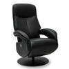 RELAXSESSEL Echtleder Schwarz - Schwarz, Leder/Metall (79/115/85cm) - Furnhouse