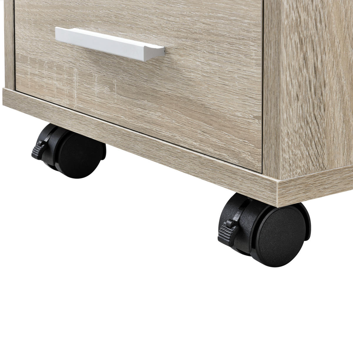 ROLLCONTAINER Stockholm - Sonoma Eiche, Holzwerkstoff (33/63/38cm) - [en.casa]