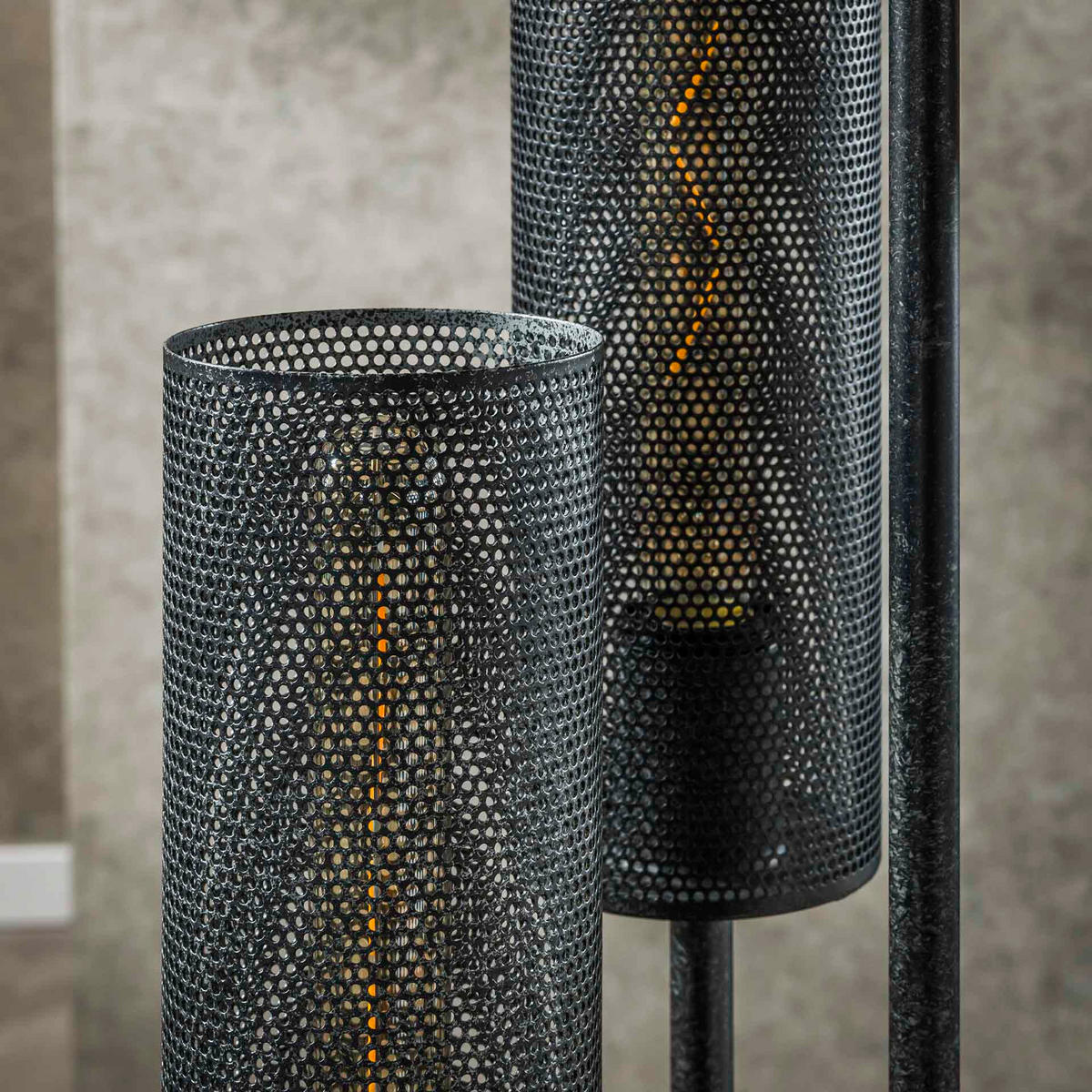 STEHLEUCHTE Tube Schwarz 32/32/ 172 cm - Schwarz, Metall (32/32/172cm) - Hoyz Collection