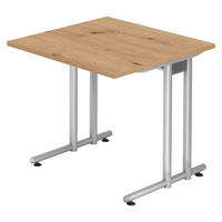 SCHREIBTISCH Serie-N 80/80/72 cm in Wildeiche - Wildeiche, Holzwerkstoff (80/80/72cm) - bümö