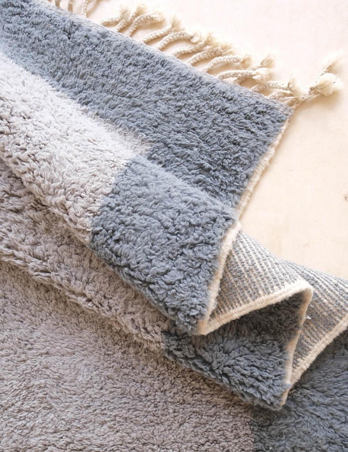 BERBERTEPPICH schlicht modern 310x 403 cm - Blau, Naturmaterialien (310/403cm) - AFK Living