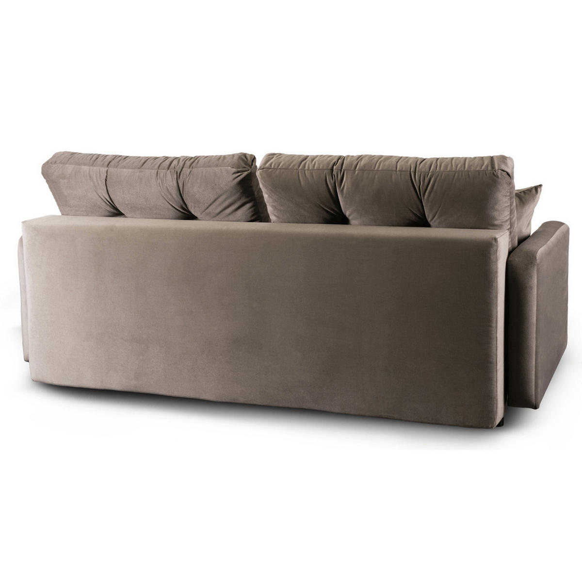 SOFA SEUL Ausklappbar Schlaffunktion Zweisitzer Beige - Braun, Holz/Textil (214/98/102cm) - makarowski meble